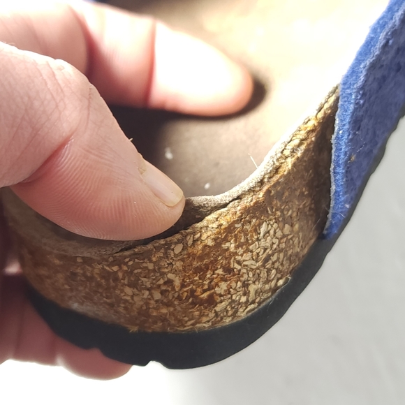 Birkenstock Papillio Women's Boston EU36 US5 Blue Suede Soft Footbed Clogs - Picture 15 of 15